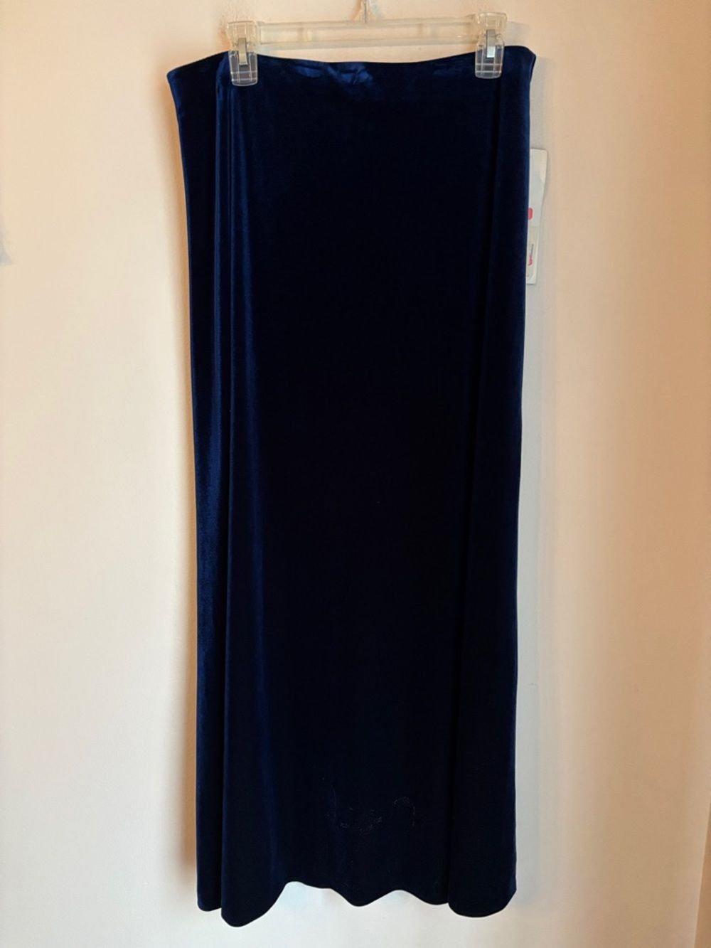 Alex Evenings vintage Women Navy Velvet Maxi Skirt size XL holiday evening READ